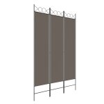 Vidaxl cloison de s�paration 3 panneaux anthracite 120x200 cm tissu