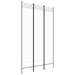 Vidaxl cloison de s�paration 3 panneaux blanc 120x200 cm tissu