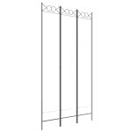 Vidaxl cloison de sparation 3 panneaux blanc 120x220 cm tissu