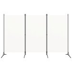 Vidaxl cloison de s�paration 3 panneaux blanc 260x180 cm tissu