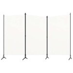 Vidaxl cloison de s�paration 3 panneaux blanc 260x180 cm tissu