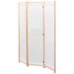 Vidaxl cloison de séparation 3 panneaux crème 120x170x4 cm tissu Vidaxl cloison de séparation 3 panneaux crème 120x170x4 cm tissu