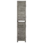 Vidaxl cloison de sparation 3 panneaux gris 106, 5x166 cm bois solide
