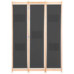 Vidaxl cloison de séparation 3 panneaux gris 120x170x4 cm tissu Vidaxl cloison de séparation 3 panneaux gris 120x170x4 cm tissu