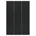 Vidaxl cloison de s�paration � 3 panneaux noir 120x180 cm acier