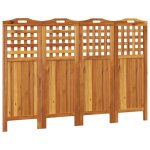 Vidaxl cloison de s�paration 4 panneaux 162x2x115 cm bois d'acacia