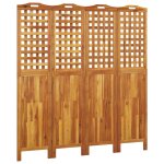 Vidaxl cloison de s�paration 4 panneaux 162x2x180 cm bois d'acacia
