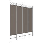 Vidaxl cloison de s�paration 4 panneaux anthracite 160x200 cm tissu