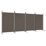 Vidaxl cloison de sparation 4 panneaux anthracite 346x180 cm tissu