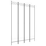 Vidaxl cloison de s�paration 4 panneaux blanc 160x220 cm tissu