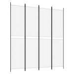 Vidaxl cloison de s�paration 4 panneaux blanc 200x220 cm tissu