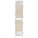 Vidaxl cloison de sparation 4 panneaux crme 140x165 cm tissu