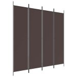 Vidaxl cloison de s�paration 4 panneaux marron 200x200 cm tissu