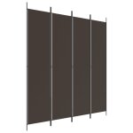 Vidaxl cloison de s�paration 4 panneaux marron 200x220 cm tissu