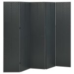 Vidaxl cloisons de s�paration 5 panneaux 2 pcs anthracite 200x180 cm