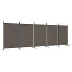 Vidaxl cloison de séparation 5 panneaux anthracite 433x180 cm tissu Vidaxl cloison de séparation 5 panneaux anthracite 433x180 cm tissu
