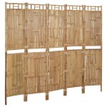 Vidaxl cloison de s�paration 5 panneaux bambou 200x180 cm