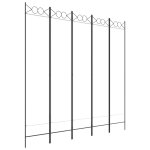 Vidaxl cloison de sparation 5 panneaux blanc 200x200 cm tissu