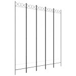 Vidaxl cloison de s�paration 5 panneaux blanc 200x220 cm tissu
