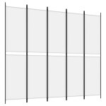 Vidaxl cloison de s�paration 5 panneaux blanc 250x220 cm tissu