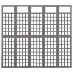 Vidaxl cloison de s�paration � 5 panneaux bois de pin gris 201, 5x180cm