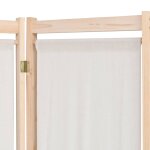 Vidaxl cloison de s�paration 5 panneaux cr�me 200 x 170 x 4 cm tissu