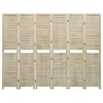 Vidaxl cloison de séparation 6 panneaux 210x165 cm bois de paulownia Vidaxl cloison de séparation 6 panneaux 210x165 cm bois de paulownia