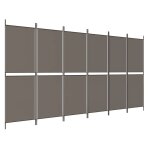 Vidaxl cloison de s�paration 6 panneaux anthracite 300x180 cm tissu