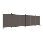 Vidaxl cloison de s�paration 6 panneaux anthracite 520x180 cm tissu