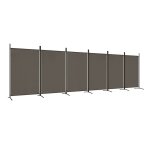 Vidaxl cloison de sparation 6 panneaux anthracite 520x180 cm tissu