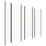 Vidaxl cloison de s�paration 6 panneaux blanc 300x180 cm