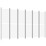 Vidaxl cloison de s�paration 6 panneaux blanc 300x180 cm tissu