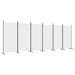Vidaxl cloison de s�paration 6 panneaux blanc 520x180 cm tissu