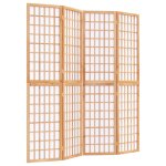 Vidaxl cloison de sparation pliable 4 panneaux 160x170 cm