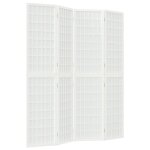 Vidaxl cloison de sparation pliable 4 panneaux 160x170 cm blanc