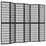 Vidaxl cloison de sparation pliable 6 panneaux 240x170 cm noir