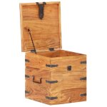 Vidaxl coffre 40x40x40 cm bois d'acacia solide