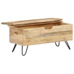 Vidaxl coffre 90x40x45 cm bois solide de manguier Vidaxl coffre 90x40x45 cm bois solide de manguier