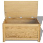 Vidaxl coffre de rangement 90 x 45 x 45 cm bois de ch�ne massif