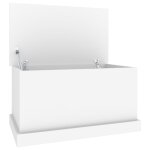 Vidaxl coffre de rangement blanc 70x40x38 cm bois d'ing�nierie