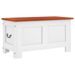 Vidaxl coffre de rangement et couvercle marron et blanc bois d'acacia Vidaxl coffre de rangement et couvercle marron et blanc bois d'acacia