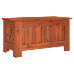 Vidaxl coffre de rangement avec couvercle marron bois massif d'acacia