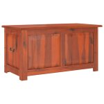 Vidaxl coffre de rangement avec couvercle marron bois massif d'acacia