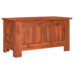 Vidaxl coffre de rangement avec couvercle marron bois massif d'acacia