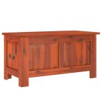 Vidaxl coffre de rangement avec couvercle marron bois massif d'acacia