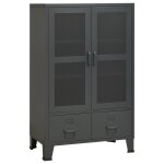 Vidaxl coffre de rangement industriel anthracite 70x40x115 cm métal Vidaxl coffre de rangement industriel anthracite 70x40x115 cm métal