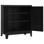 Vidaxl coffre de rangement industriel noir 90x40x100 cm acier