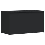 Vidaxl coffre de rangement noir 84x42x46 cm bois d'ingnierie