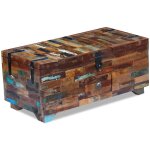 Vidaxl coffre table basse bois de r�cup�ration massif 80x40x35 cm
