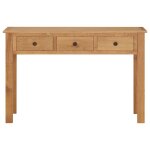 Vidaxl coiffeuse 110x40x75 cm bois de ch�ne massif